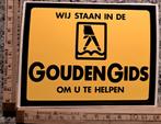 Vintage sticker Gouden gids logo om u te helpen, Verzamelen, Ophalen of Verzenden, Zo goed als nieuw, Overige typen