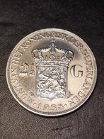 2½ Gulden 1938 - Wilhelmina Rijksdaalder Grof Haar, Postzegels en Munten, Munten | Nederland, Verzenden, Zilver, Koningin Wilhelmina
