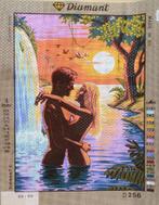 Cado voorbedrukt borduurstramien verliefd koppel  256, Ophalen of Verzenden, Nieuw, Handborduren, Onderdeel of Toebehoren