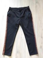 Zwqrte broek met panterprint bies mt.XL, Zwart, Maat 46/48 (XL) of groter, Ophalen of Verzenden, Lang