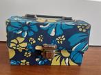 cassettebox retro bloemen jaren 70 vintage opbergbox, Ophalen of Verzenden, Huis en Inrichting