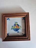 Delfts Blauw Tegeltje met Fruit in Lijst van tiggelaar, Ophalen of Verzenden
