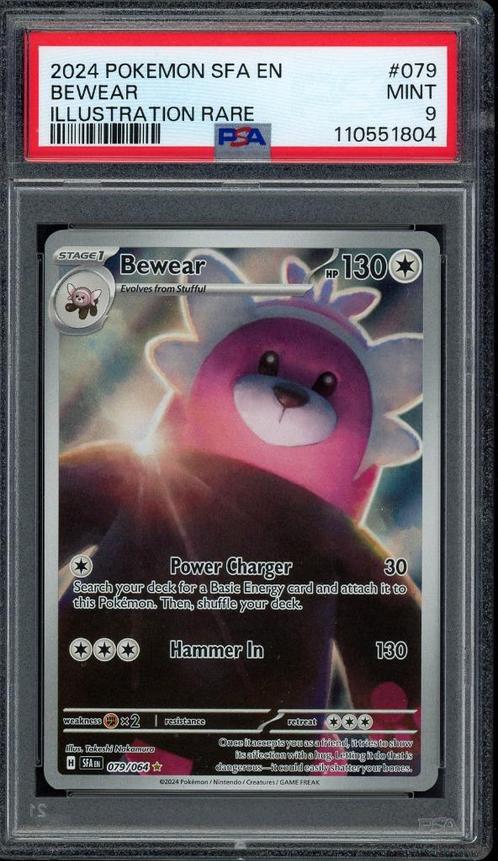 Bewear [IR] PSA 9 - 79/64 - Shrouded Fable 2024, Hobby en Vrije tijd, Verzamelkaartspellen | Pokémon, Zo goed als nieuw, Losse kaart