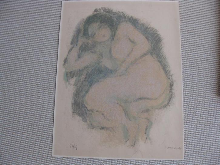 Piet Cottaar, kleurenlitho. 63/69., Antiek en Kunst, Kunst | Litho's en Zeefdrukken, Ophalen of Verzenden