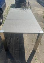Tuinset Roestvrijstalen frame met granieten bladen, Tuin en Terras, Ophalen of Verzenden, Gebruikt, Rvs, Stoel
