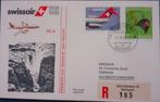 Luchtpost Zwitserland Swiss Air Geneve - Salisbury 1982, Postzegels en Munten, Ophalen of Verzenden, Envelop