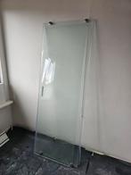 Glazen Schuifdeur Badkamer - Profielloos 2x, Gebruikt, 80 tot 100 cm, Binnendeur, Ophalen of Verzenden