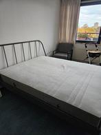 Tweepersoonsbed met matras, Ophalen, Gebruikt, Zwart, Tweepersoons