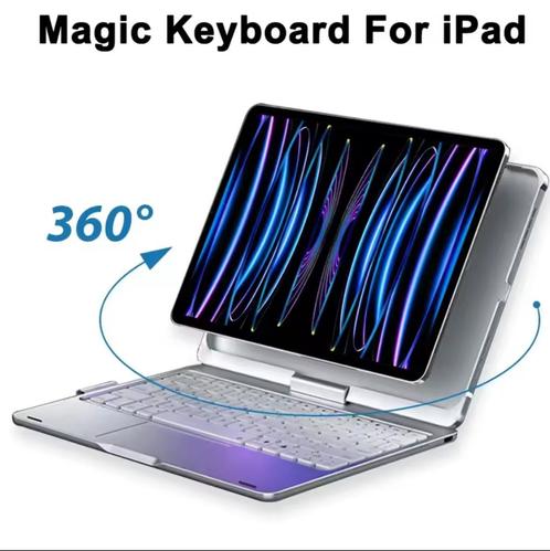 IPad cover met Magisch Toetsenbord iPad Air 11 M2-M3, Computers en Software, Tablet-hoezen, Nieuw, Bescherming voor- en achterkant