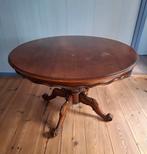 Vintage massief houten eettafel. Rond. 120cm., Huis en Inrichting, Tafels | Eettafels, Ophalen, Gebruikt, Vier personen, 100 tot 150 cm