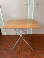 Vintage inklapbare tafel - houtlook - drie standen, Ophalen, Gebruikt, 50 tot 100 cm, 50 tot 100 cm