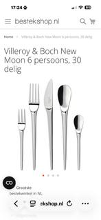 Villeroy en boch New Moon bestek 2X 30 delig, Huis en Inrichting, Keuken | Bestek, Ophalen, Zo goed als nieuw, Rvs of Chroom