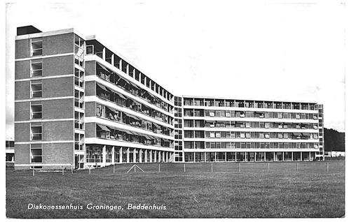 958309	Groningen	1966 Ziekenhuis	Diaconessenhuis	Gelopen met, Verzamelen, Ansichtkaarten | Nederland, Gelopen, Groningen, 1960 tot 1980