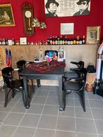 Tafel met 4 stoelen kroegsetje, Ophalen, Gebruikt, 50 tot 100 cm, Vijf personen of meer