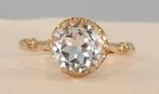Antieke geelgouden ring, perfect als verlovingsring, maat 17, Verzenden, Goud, Ring, Met edelsteen
