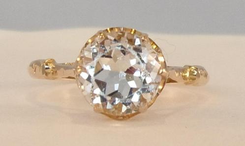 Antieke geelgouden ring, perfect als verlovingsring, maat 17, Sieraden, Tassen en Uiterlijk, Antieke sieraden, Ring, Goud, Met edelsteen