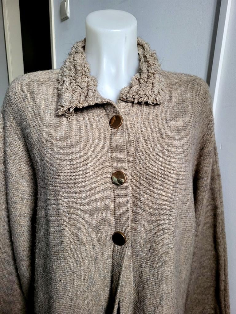 Sophia Perla Gebreid Vest - Maat S, Kleding | Dames, Beige, Ophalen of Verzenden, Zo goed als nieuw, Sophia Perla