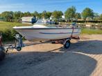 Mooie motorboot 55pk met trailer, Watersport en Boten, Ophalen, Gebruikt, 50 pk of meer, Tot 6 meter