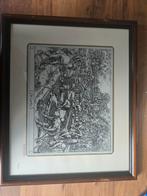 Vier Jaargetijden Tekeningen Ingelijst, Ophalen of Verzenden