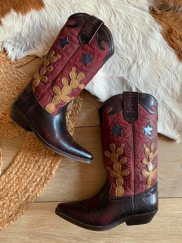 El Alamo cowboylaarzen 38 western boots bohemian laarzen beschikbaar voor biedingen