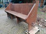 Vintage kerkbank hout, Huis en Inrichting, Minder dan 75 cm, Retro vintage kerk, Rechte bank, Gebruikt