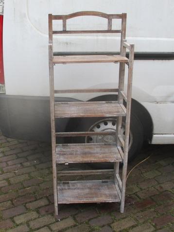 Mooi inklapbaar Houten Boekenkast / Plantenrek - 53x28x145 beschikbaar voor biedingen
