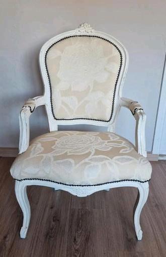 Brocante Barok Fauteuil, Huis en Inrichting, Fauteuils, Zo goed als nieuw, Stof, 50 tot 75 cm, Ophalen