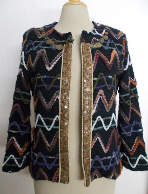 Jasje van Rinascimento met borduursels en muntjes! M, Kleding | Dames, Jasjes, Kostuums en Pakken, Zo goed als nieuw, Jasje, Maat 38/40 (M)