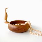 vintage Deens design teak SCHAALTJE MidCentury Scandinavisch, Gebruikt, Schaal, Rond, Ophalen of Verzenden