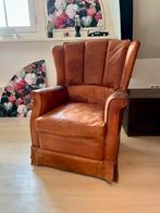 Schapenleren fauteuil, Huis en Inrichting, Ophalen, Gebruikt, 50 tot 75 cm, Leer