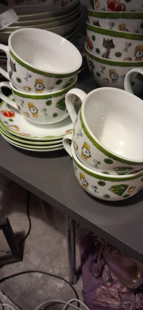 Vrolijk 90s Servies, Gebruikt, Onbekend, Ophalen of Verzenden, Onbekend