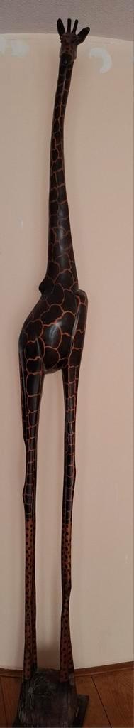 Mooie houten giraffe 235 cm hoog beschikbaar voor biedingen