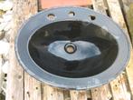 mooie zwarte granieten waskom,wasbak, Huis en Inrichting, Badkamer | Badkamermeubels, Ophalen, 50 tot 100 cm, Zo goed als nieuw