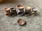 Set van 5 aromabranders / oliebranders / geurbranders, Ophalen of Verzenden, Gebruikt, Overige materialen, Minder dan 25 cm