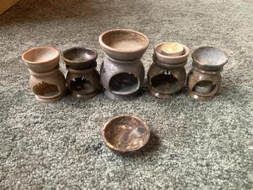 Set van 5 aromabranders / oliebranders / geurbranders beschikbaar voor biedingen