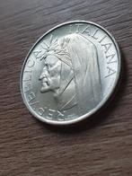 Italië zilveren 500 lire Dante 1965 UNC, Ophalen of Verzenden, Italië