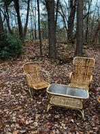 Rotan vintage tuinset, Tuin en Terras, Tuinstoelen, Ophalen, Gebruikt, Rotan