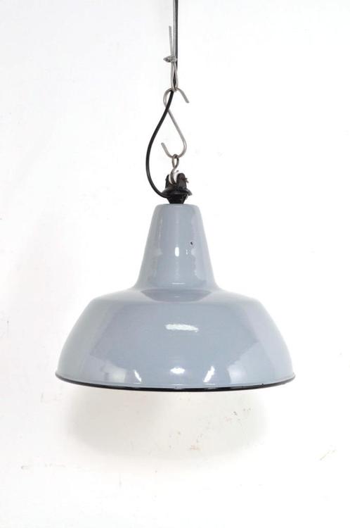 Industriële fabriekslamp emaille vintage hanglamp lamp, Huis en Inrichting, Lampen | Hanglampen, Gebruikt, Ophalen of Verzenden