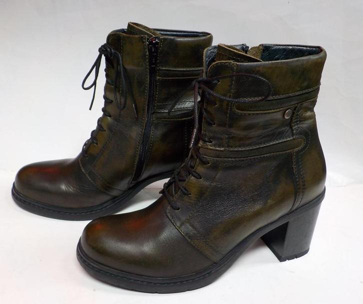 Groene veterlaarzen Wolky maat 40 1/2, Kleding | Dames, Schoenen, Zo goed als nieuw, Lage of Enkellaarzen, Groen, Ophalen of Verzenden