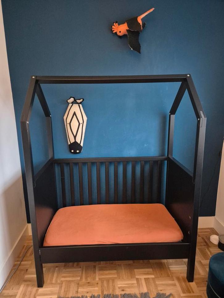 Bopita ledikant bedhuisje zwart, Kinderen en Baby's, Babywiegjes en Ledikanten, Gebruikt, Ledikant, Ophalen