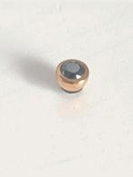Rosegouden Melano twisted cz zwart 4mm, Verzenden