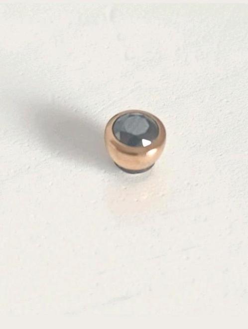Rosegouden Melano twisted cz zwart 4mm, Sieraden, Tassen en Uiterlijk, Bedels, Verzenden