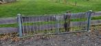 Hekken Heras hek poort poorten gegalvaniseerd, Tuin en Terras, Ophalen, Met poort, Gebruikt, Spijlenhekwerk