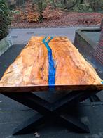 Epoxy boomstamtafel met rivier, Huis en Inrichting, Ophalen, 50 tot 100 cm, Rechthoekig, Nieuw