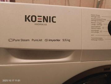 Koenic KWDR9616E Wasmachine - 9/6 kg beschikbaar voor biedingen