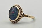 Gouden Vintage ring met edelsteen blackopaal. 2025/407., Overige kleuren, ., Ophalen of Verzenden, Zo goed als nieuw