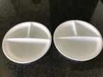 Tip 2 Gezellige Borden 3 vak’s Wit Echt Als Nieuw Ophalen, Ophalen, Keramiek, Zo goed als nieuw, Bord(en)