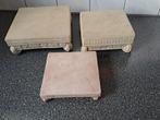 3x vintage kleine sokkel zuil keramiek, Onbekend, Ophalen of Verzenden, Zo goed als nieuw, Onbekend