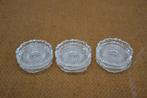 Set van 9 Vintage Glazen Onderzetters / Coasters, Ophalen of Verzenden, Glas of Kopje