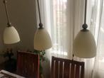 Hanglamp met 3 glazen kelken, Huis en Inrichting, Lampen | Hanglampen, Ophalen of Verzenden, Zo goed als nieuw, Glas, 75 cm of meer